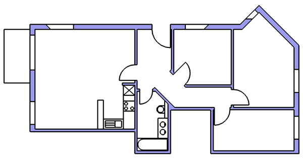 Grundriss der Ferienwohnung Casa al Lag - 4.5 Zimmer - Balkon - Garage 
